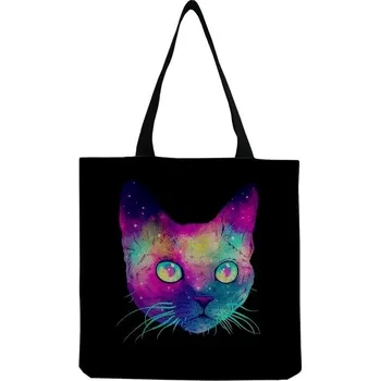 Dámská taška přes rameno s kočkou, plátěná - hm0189 Taška pro kočky