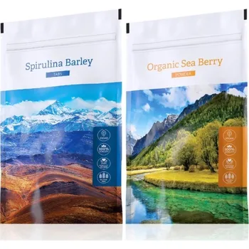 Zdraví Energy Spirulina Barley tabs 200 tablet + Organic Sea Berry powder 100 g