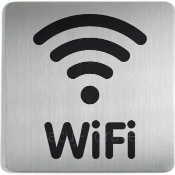 Informační tabulka Symbol WIFI - piktogram 15x15 cm luxusní kartačovaný design