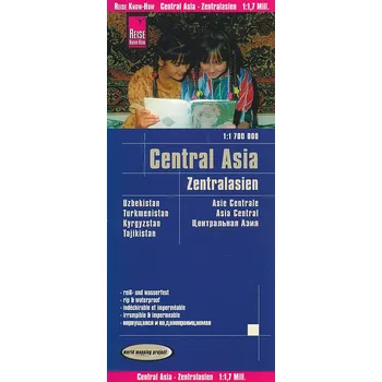 Reise Know-How Verlag mapa Central Asia 1:1,7 mil. (Uzbekistán, Turkmenistán, Kyrgyzs