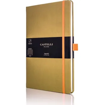 Linkovaný zápisník Castelli Milano, vel. S, A6, Aqua Olive