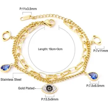 Náramek Luxusní náramek s přívěsky - 360G