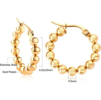 Náušnice Náušnice kruhy ve zlaté barvě - 257G