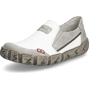 Dámské polobotky Barefoot Rieker boty dámské L0359-80 s paměťovou stélkou šedá 41