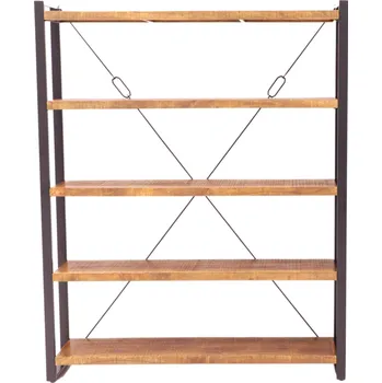 Komoda AV interiery Industriální knihovna 160x35x200 z tvrdého recyklovaného dřeva RETRO KN3 WDMANGO: Retro