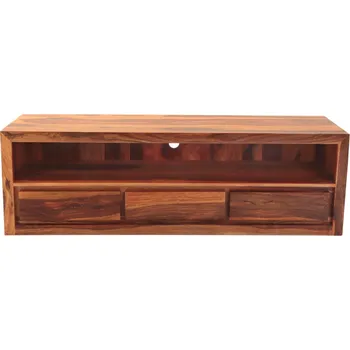 Knihovna AV interiery Televizní stolek GANI TVT, indický nábytek z masívu palisandru Odstín palisandru: natural