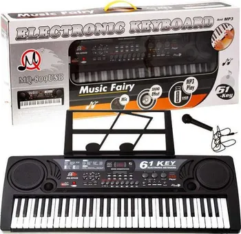 Hudební nástroj pro děti Elektronické klávesy MQ-809USB s mikrofonem černé