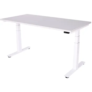 Psací stůl DeskTherapy D5+ Linak profesionální výškově stavitelný stůl Barva podnože: šedá, Rozměry stolové desky: 2000x800 mm :: výroba do 14 dní, Dekor stolové desky: LUX: Vlašský ořech 729 - tl. 25 mm vysoká pevnost, nosnost 160 kg, kvalitní zpracování, až 270x90