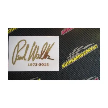 Samolepící dekorace SAMOLEPKA Paul Walker 003 podpis a datum (12 - zelená) NA AUTO, NÁLEPKA, FÓLIE, POLEP, TUNING, VLASTNÍ TEXT, TISK, AUTOSAMOLEPKY.cz, POLEPY, OBRÁZEK, LOGO, SAMOLEPKY
