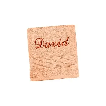 Osuška Osuška se jménem - pruh - lososová 70x140 cm lososová