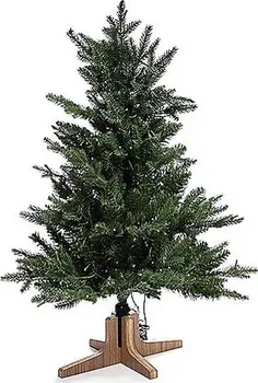 Vánoční stromek Luxusní vánoční 3D stromek jedle 200 LED Deluxe s třpytivým efektem zelený 90 cm