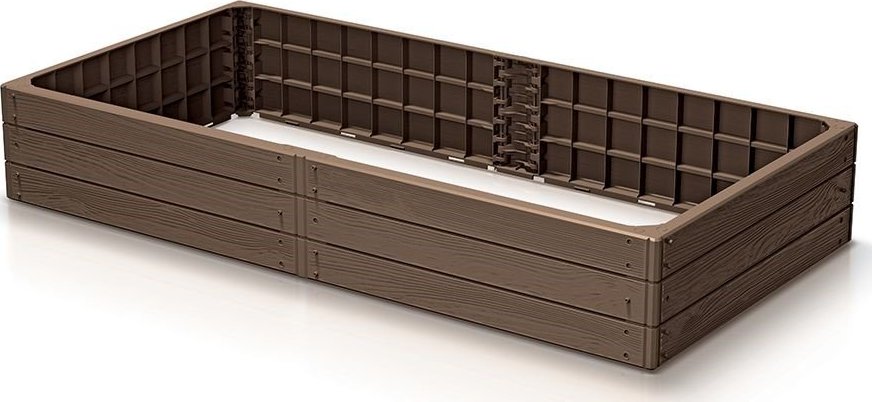 Prosperplast Vyvýšený záhon BASE WOODY rustikální cihlový 149,2cm