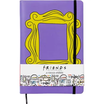 Friends A5 fialový Blok - zápisník s motivem ikonického žlutého rámu z Moničina bytu