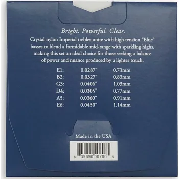Struna pro kytaru a smyčcový nástroj Augustine Struny pro Klasickou kytaru Imperial LabelModrá sada 122899