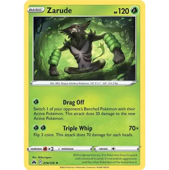 Sběratelská karetní hra Pokémon karta Zarude 016/159 Holo - Crown Zenith