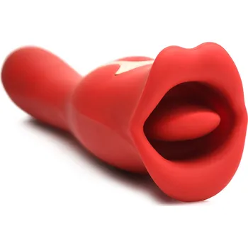 Vibrátor Lickgasm Lickgasm Kiss & Tell Pro Dual-Ended Kissing Vibrator Red