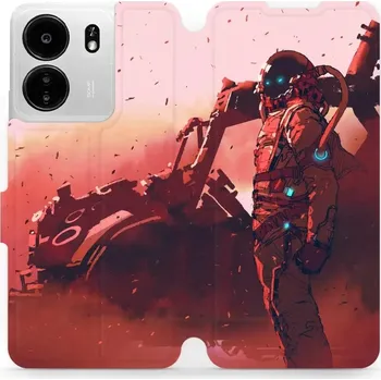 Pouzdro na mobilní telefon Flipové pouzdro Mobiwear - Xiaomi Poco C65 - MA09S Průzkumník s červeným vozítkem (Knížkové flip pouzdro, obal, kryt na mobil Xiaomi Poco C65 - MA09S Průzkumník s červeným vozítkem, materiál Umělá kůže + TPU - ochrana 360°, stojánek, silikonová vanička,)