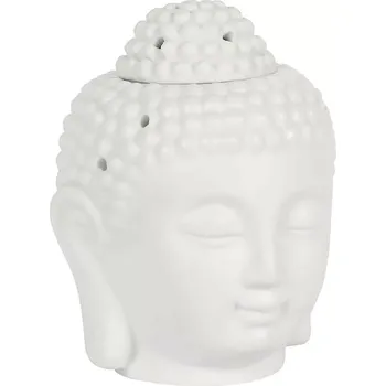 Aroma lampa Aromalampa Buddha Bílá - impozantní keramický doplněk pro meditaci
