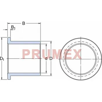 SKF PBMF 405030 M1G1 pouzdro kluzné přírubové, masivní bronz