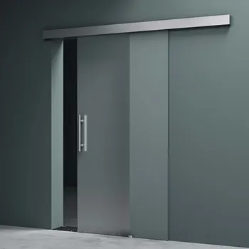 Interiérové dveře Amalfi Satinato skleněné posuvné dveře 1025x2050 mm s madlem