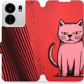 Pouzdro na mobilní telefon Flipové pouzdro Mobiwear - Xiaomi Poco C65 - VP54S Kocourek (Knížkové flip pouzdro, obal, kryt na mobil Xiaomi Poco C65 - VP54S Kocourek, materiál Umělá kůže + TPU - ochrana 360°, stojánek, silikonová vanička, magnetické zavírání)