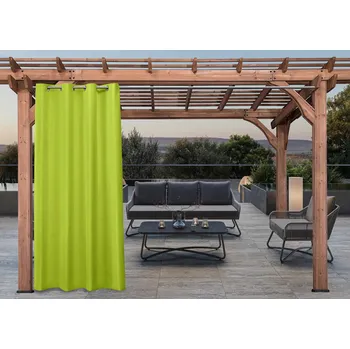 Pergola Venkovní zahradní závěs s kroužky MONTANA color 19 limonka, různé rozměry (cena za 1 kus) + dárek úvaz MyBestHome Rozměr: 155x200 cm