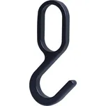 Walteco Háček na šatní oválnou tyč, černý, 2 ks