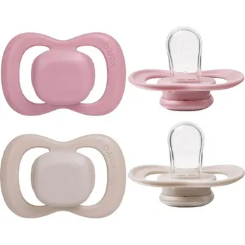 dudlíky B.BOX dudlíky silikonové 2ks Berry/Blush vel. 0-6m