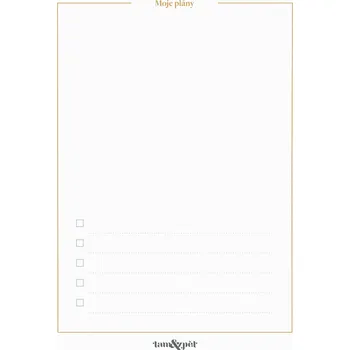 Kalendář Plánovací karty - plány