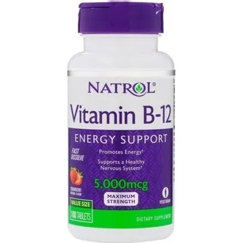 Natrol Vitamin B-12 Fast Dissolve, 5000mcg - 100 tablet -DMS 6/25