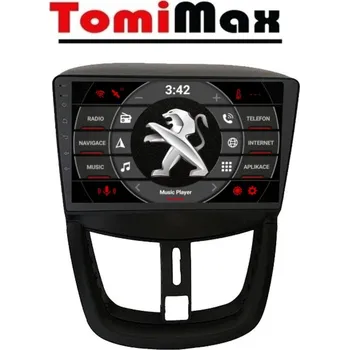 Autorádio TomiMax Peugeot 207 Android 14 autorádio s WIFI, GPS, USB, BT HW výbava: 4 Core 1GB+16GB LOW, Velikost obrazovky: Dotyková obrazovka: 9"