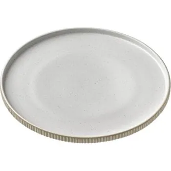 Playground Mělký talíř NARA, relief, 27 cm, bílý