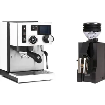 Kávovar Rancilio Silvia BC PID, white + Eureka Mignon Zero, BL black