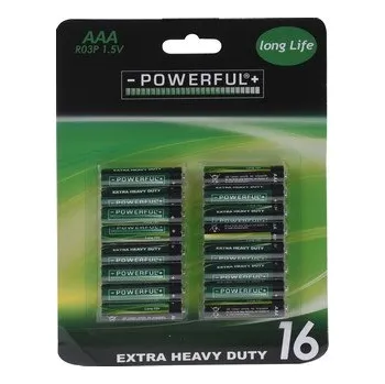 Článková baterie baterie EXTRA HEAVY DUTY AAA (16ks)