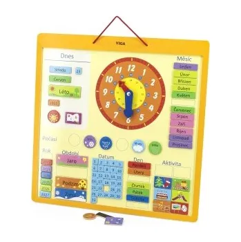 Kalendář Dřevěný kalendář česky velký magnetický