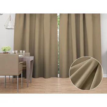 ubrus Sametový závěs Velvet Premium SVP-026 Kávově béžový 135x160 cm