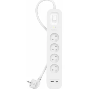 Přepěťová ochrana SurgePlus 4xFR 1xUSB-A 1xUSB-C 525J 2M přepěťová ochrana