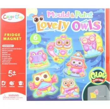 kreativní sada Výroba magnetů - sovičky svítící ve tmě