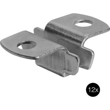 Prodejní regál Walteco Držák polic pro U-nosník, oboustranný, 12 ks