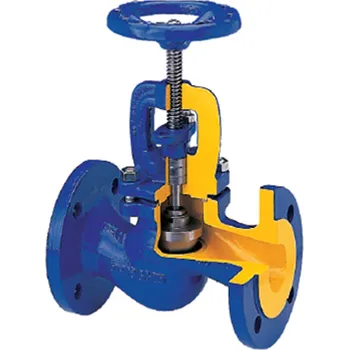 Ventil ZETKAMA Fig. 215 ventil uzavírací přírubový DN15 PN25, max. 350°C, L=130 mm