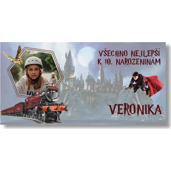 Party dekorace Personal Narozeninový banner s fotkou - Harry Potter Rozměr banner: 130 x 65 cm