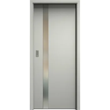 Interiérové dveře SAPELI HARMONIE KOMFORT M83 - CPL LAMINÁT - POSUVNÉ DVEŘE VČ. ZÁRUBNĚ - šedá Průchozí šířka (cm): 90, Průchozí výška (cm): 197, Typ skla: Satináto bílé