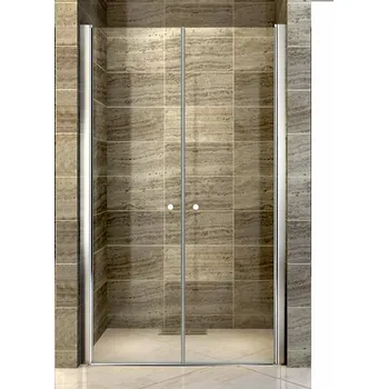 Sprchové dveře ROSS Komfort T2 120 - sprchové dvoukřídlé dveře 116-121x190 cm zdvihací panty, čiré bezpečnostní sklo