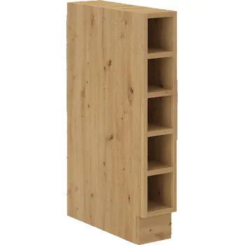 Kuchyňská linka Dolní otevřená skříňka MALILA - šířka 15 cm, dub artisan