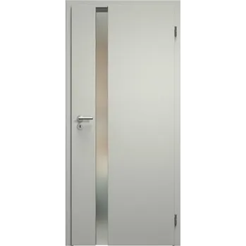 Interiérové dveře SAPELI HARMONIE KOMFORT M83 - CPL LAMINÁT - OTOČNÉ DVEŘE VČ. ZÁRUBNĚ - šedá Průchozí šířka (cm): 90, Průchozí výška (cm): 197, Typ skla: Satináto bílé