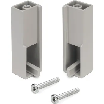 Věšák Emuca Sada koncovek na šatní tyč LUXE - horní montáž / Béžová