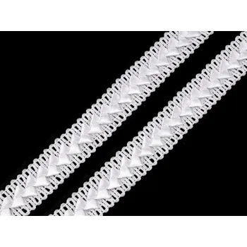 Prýmek šíře 18 mm, barva 1 bílá