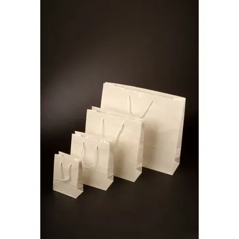 Dárková taška Papírové tašky s laminem o rozměru 420 x 130 x 370 mm, bílé