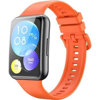 VSECHNONAMOBIL 45140 BUTTERFLY Silikonový řemínek Huawei Watch Fit 2 oranžový