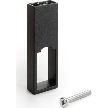 Věšák Emuca Středový držák na šatní tyč LUXE / Černý strukturovaný